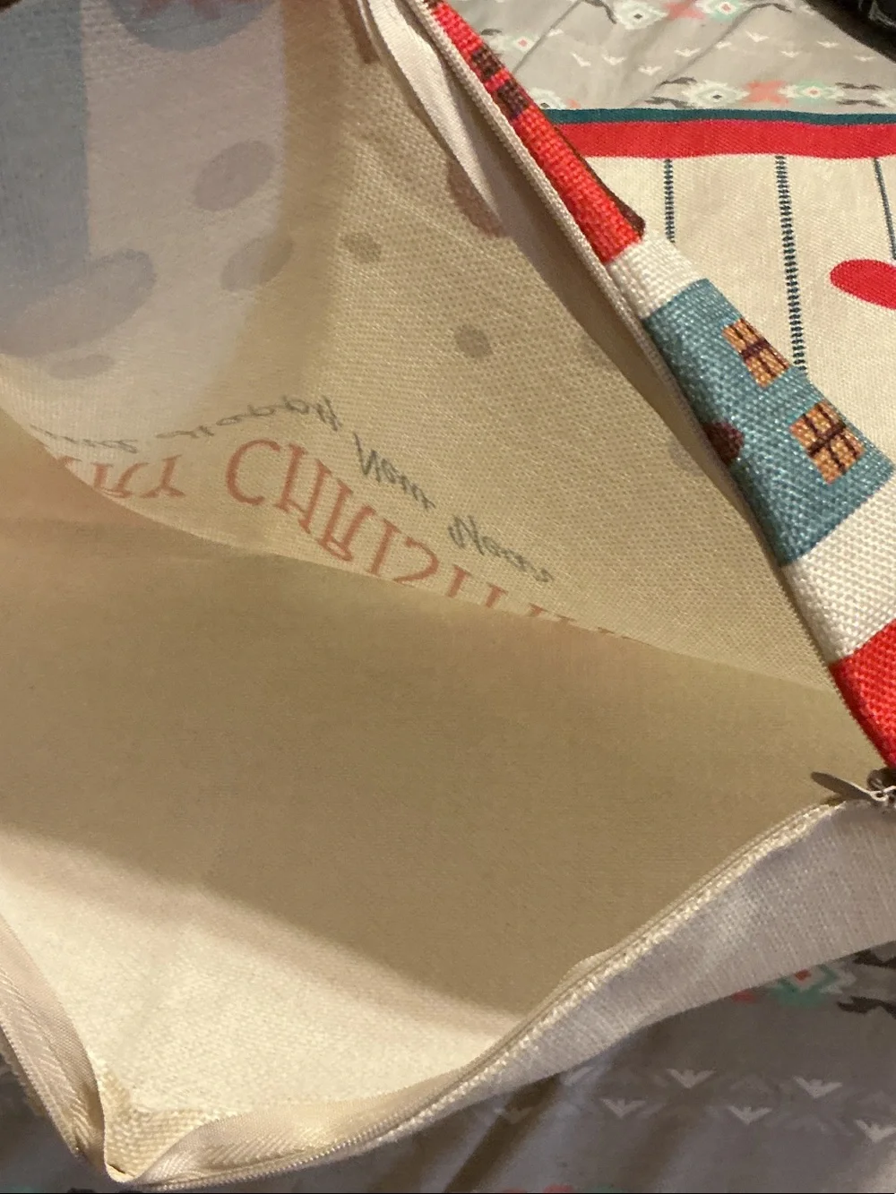 Merry Christmas Holiday Throw Blanket - Red & Teal